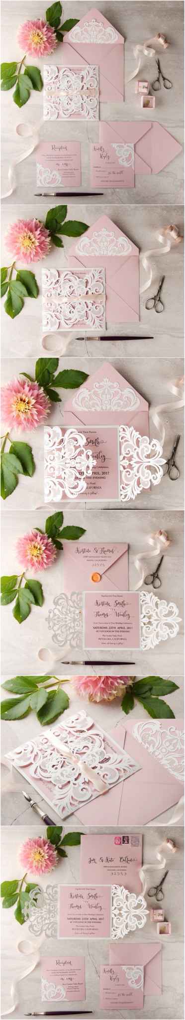  Invitaciones de boda en rosa - 2