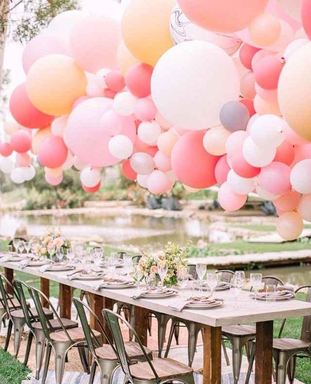  Globos rosas para decoración de boda - 1