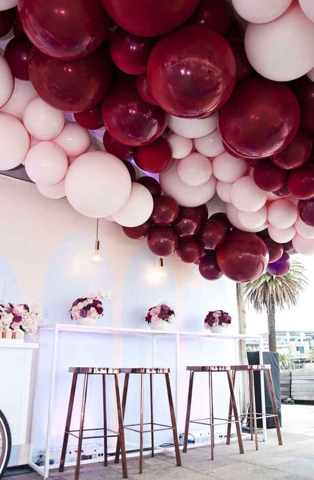  Globos rosas para decoración de boda - 4