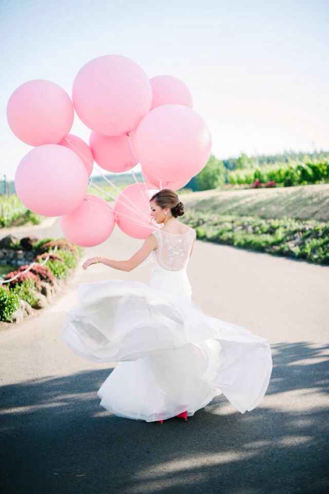  Globos rosas para decoración de boda - 11