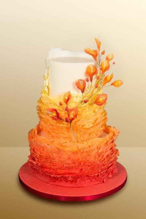  Pasteles de boda en naranja - 3