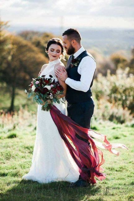  Inspiración boda color vino - 5