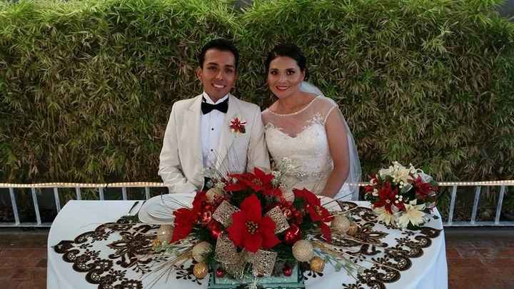 En la mesa de novios