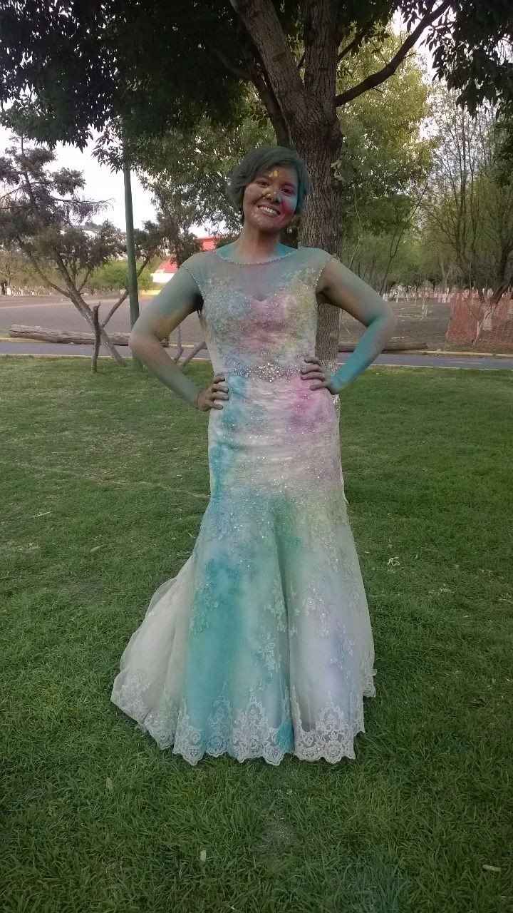 Y así quedó el vestido