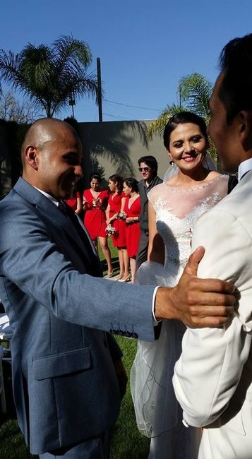Entrega de mi hermano a mi esposo