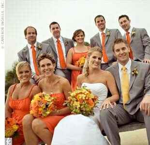 Ramos de novia en tono naranja - 2