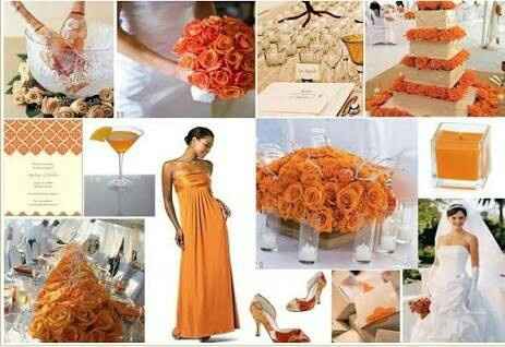 Ramos de novia en tono naranja - 3