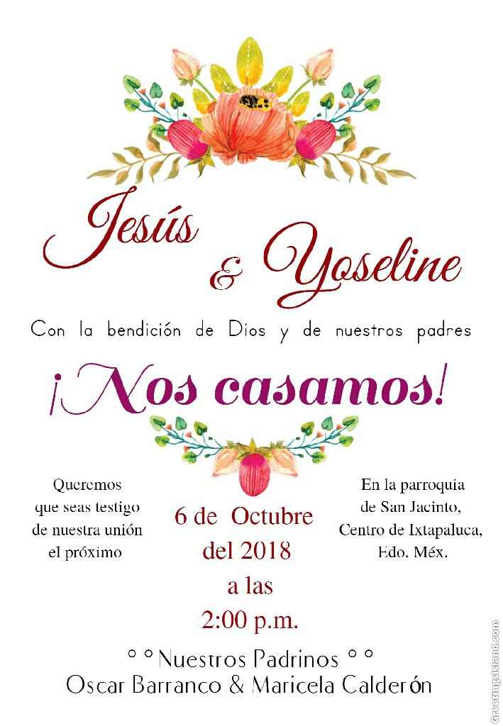 Invitación echa por mí 😍 - 1