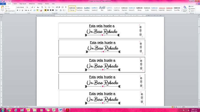 Etiquetas para Frascos de Velas ♥
