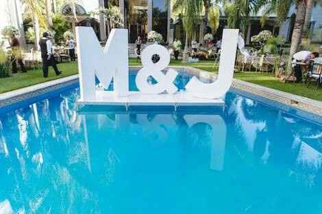 Decoracion de piscina en la boda - 1