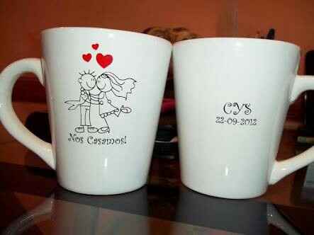 Tazas personalizadas como recuerdo de boda - 17
