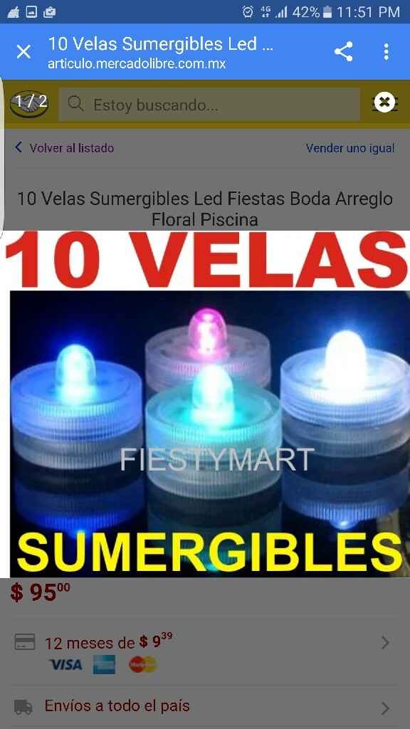 Centros de mesas/busco velas flotantes ! - 1