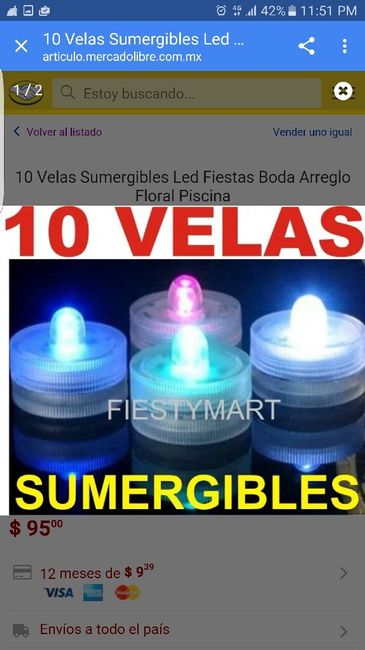 Centros de mesas/busco velas flotantes ! - 1