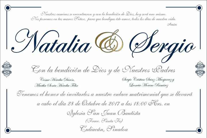 Frases bíblicas en las invitaciones - 1