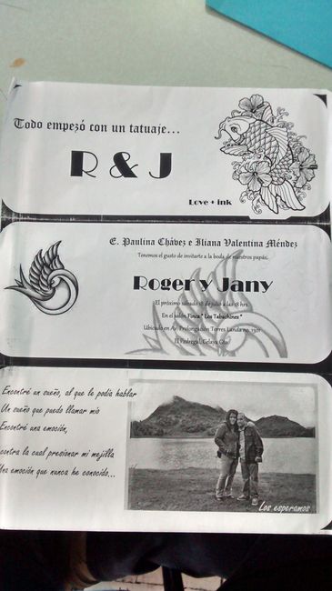 Llegaron mis invitaciones en blanco y negro - 1