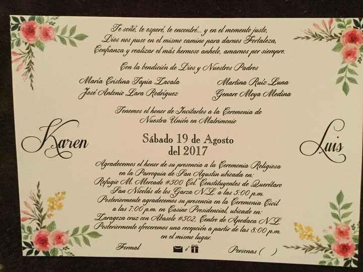 Invitaciones de nuestra boda 💕💌 - 1