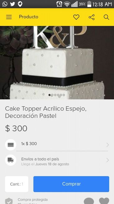 Topper!! la 1er cosa de la boda en mis manos!! - 1