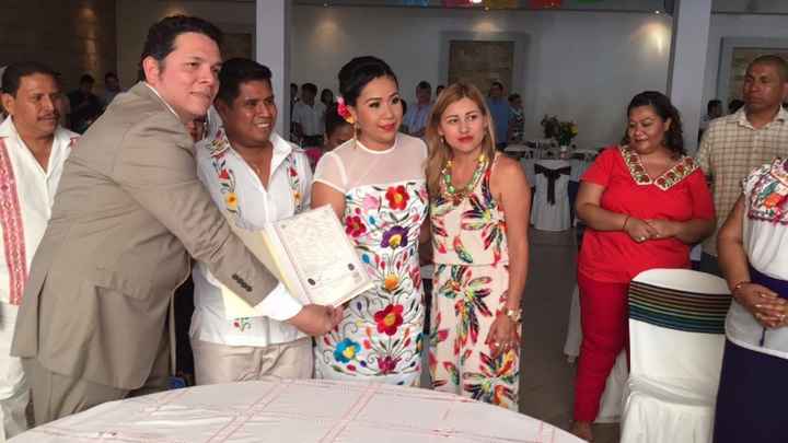 Con el juez y su esposa.