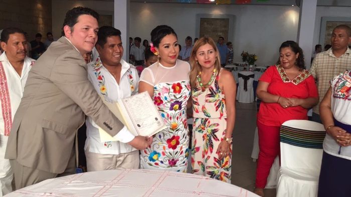 Con el juez y su esposa.