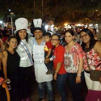 Con algunas de mis amigas.