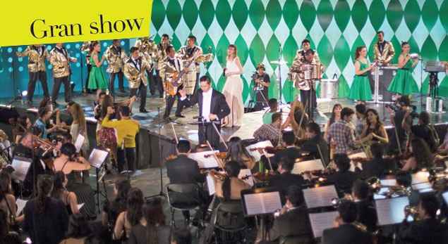 ángeles azules con sinfónica