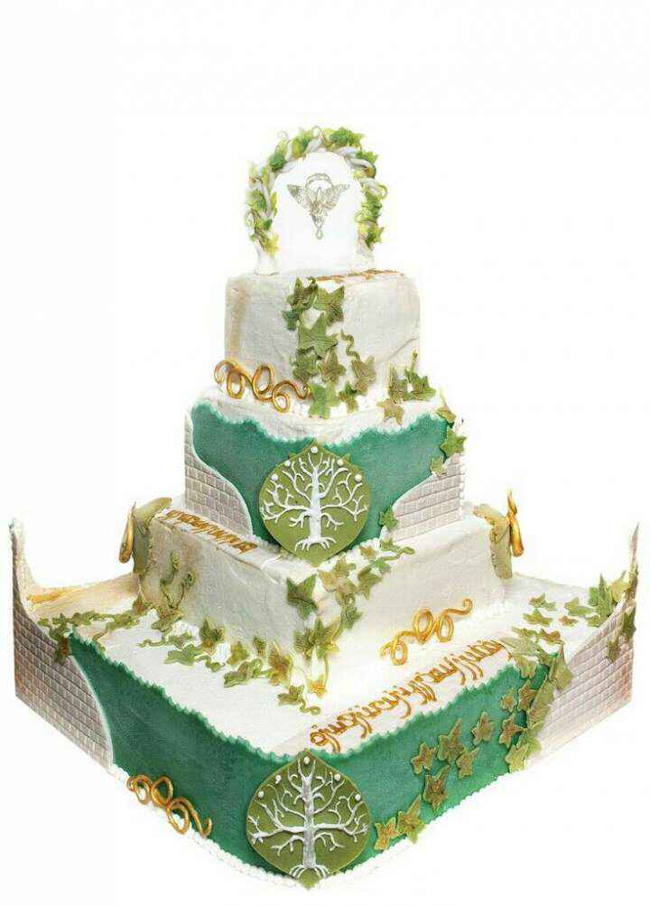 Boda medieval, pastel - 3