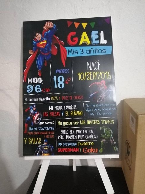 Pizarra para mi cumpleañero