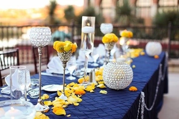 Ideas para boda combinación amarillo y azul 1