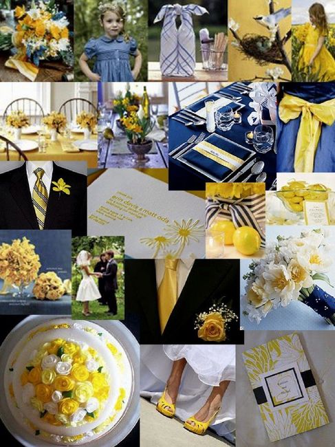 Ideas para boda combinación amarillo y azul 3