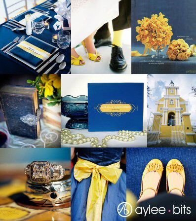 Ideas para boda combinación amarillo y azul 4