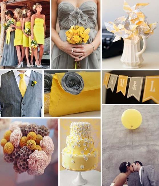  Ideas boda amarillo y gris - 2