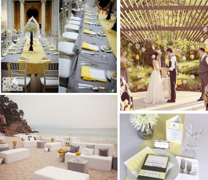  Ideas boda amarillo y gris - 3