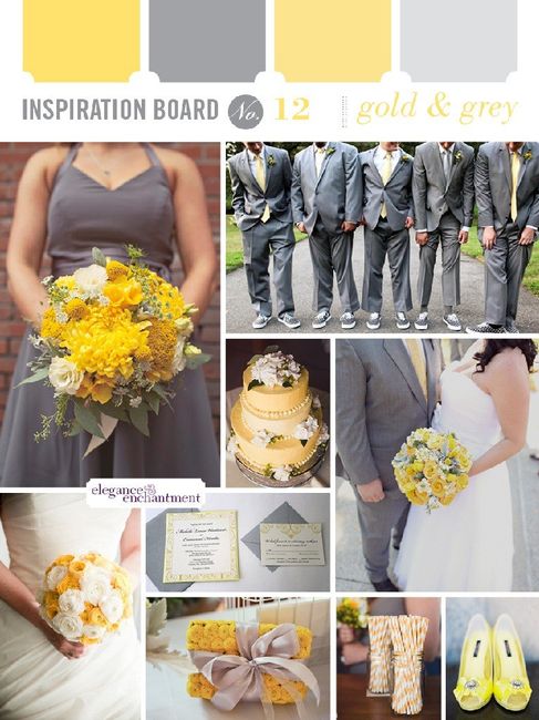  Ideas boda amarillo y gris - 7