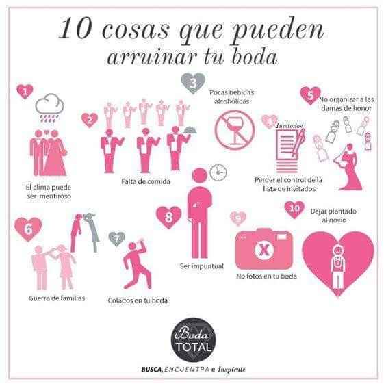  10 cosas que puede arruinar la boda - 1