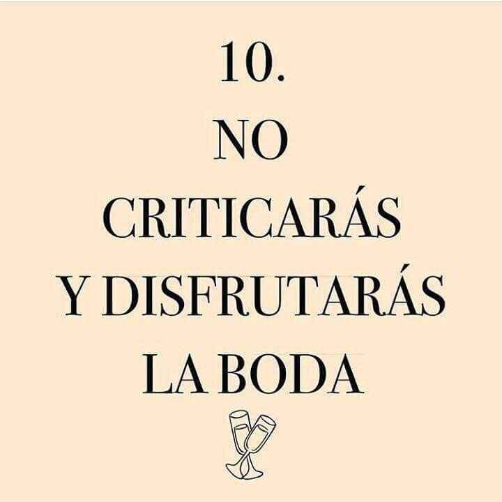  10 mandamientos para tus invitados - 9