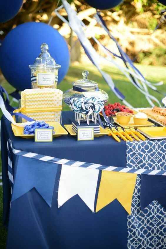  Ideas para boda combinación azul y amarillo - 8