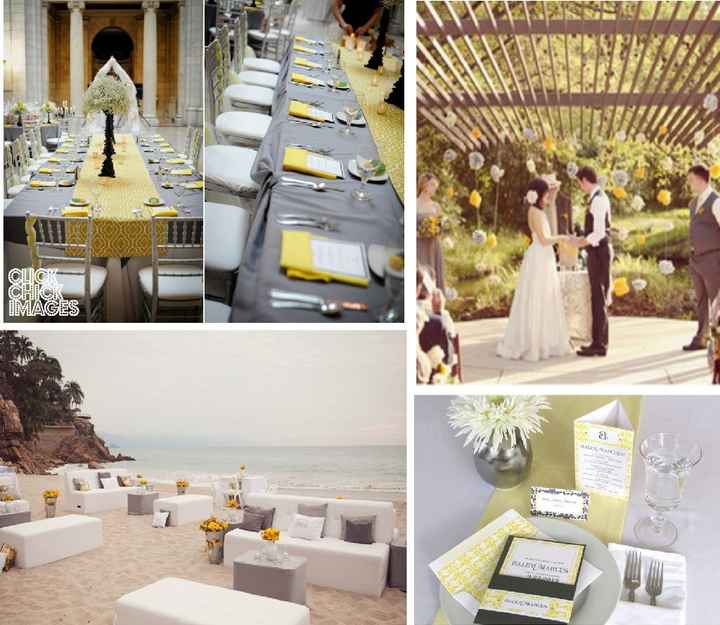  Ideas boda amarillo y gris - 3