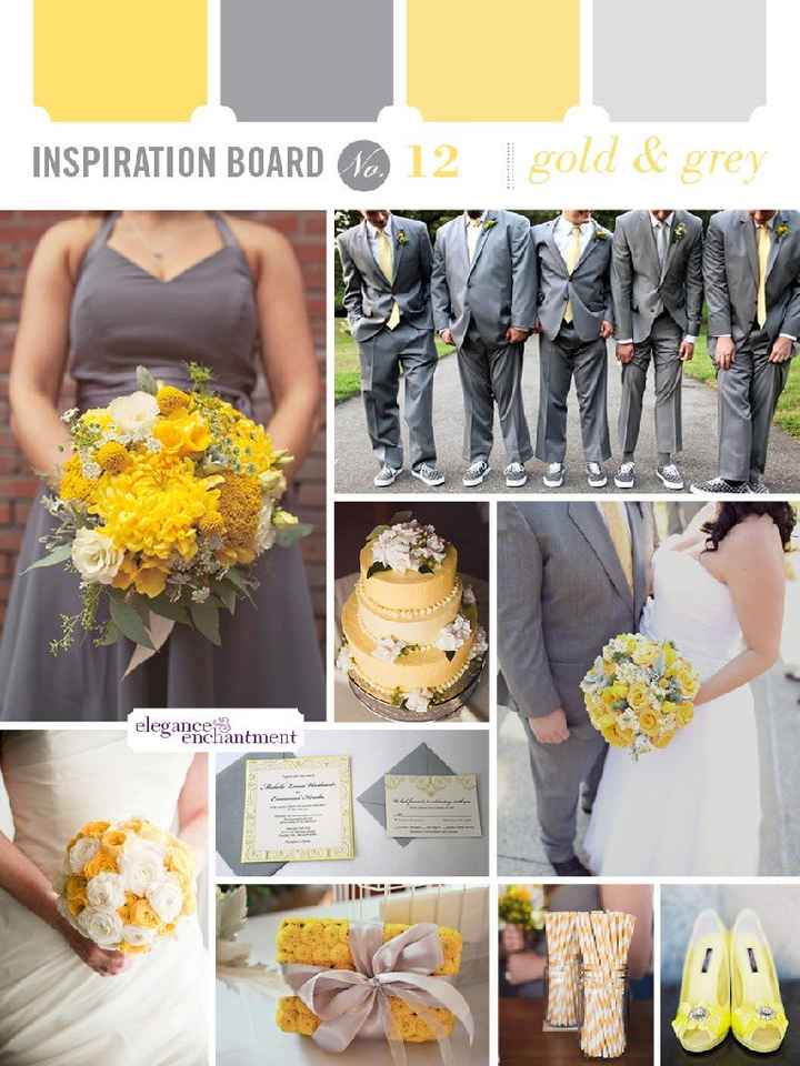  Ideas boda amarillo y gris - 7
