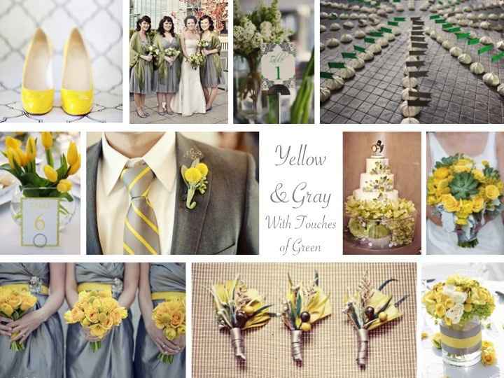  Ideas boda amarillo y gris - 6