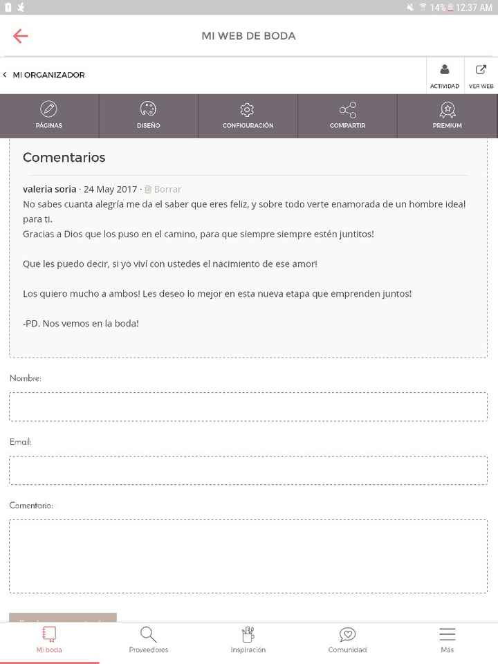 Primer comentario en web - 1