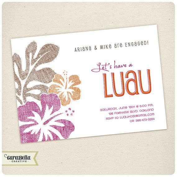 Invitaciones despesdida de soltera (hawaiana) - 1