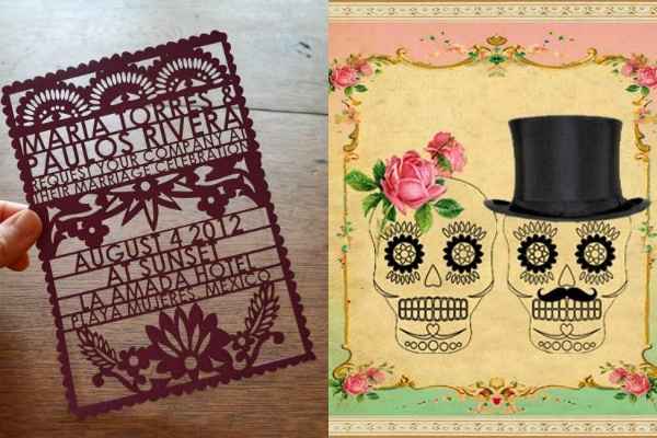 Invitaciones para una boda temática: día de muertos - 4