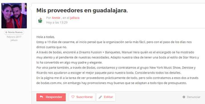 Debate de proveedores