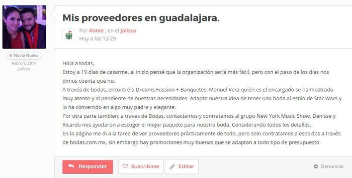 Debate de proveedores