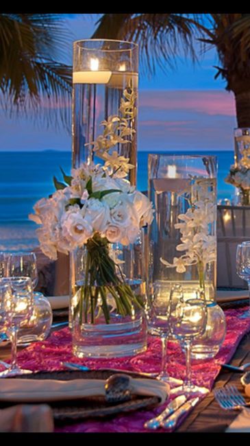 Centros de mesa ¡¿con velas de agua?! - 2