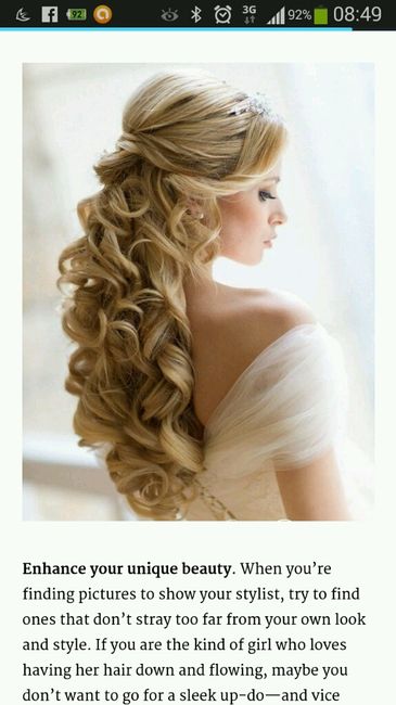 Cómo llevar el cabello para ese día tan especial - 1