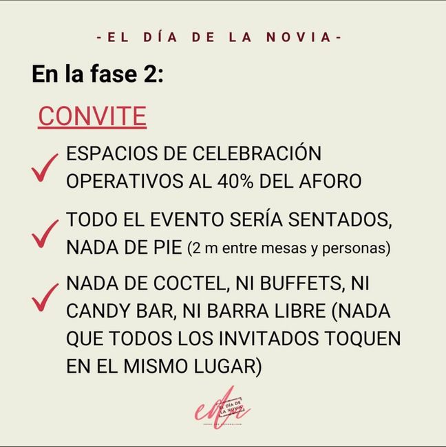 Bodas en fase 2 en España para darnos una idea 4