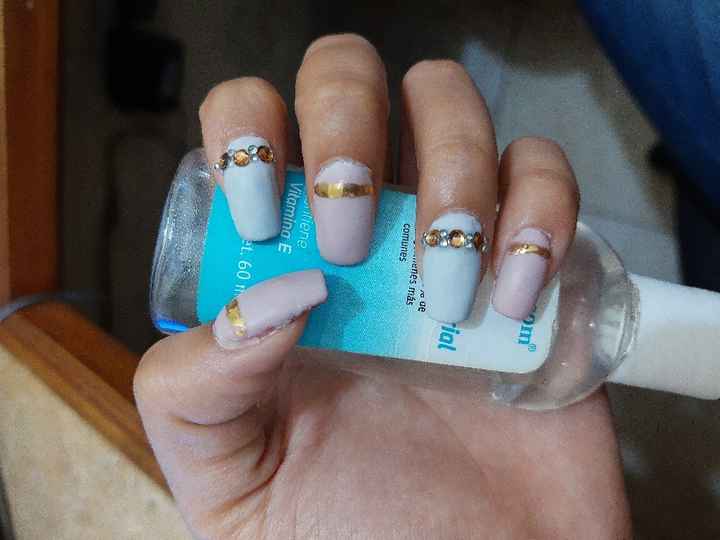 Uñas de novia rosas - 1
