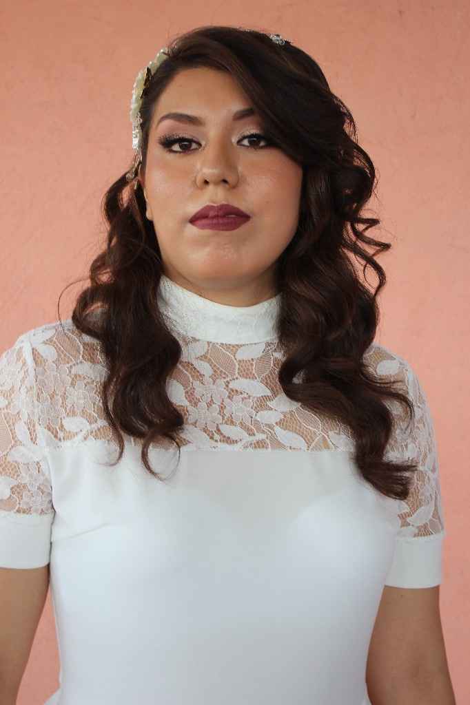 Mis prueba final de peinado y maquillaje 😍❤️ - 2