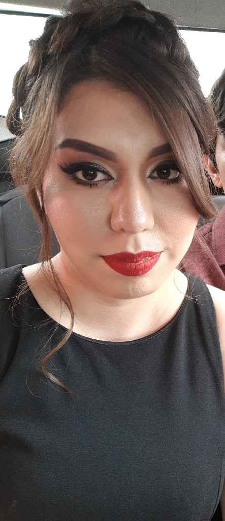 Mis prueba final de peinado y maquillaje 😍❤️ - 3